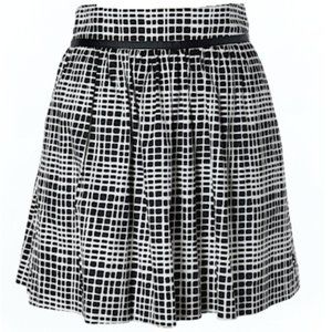 Aqua Skirt Junior XS Black White Gingham Checkered